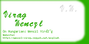 virag wenczl business card